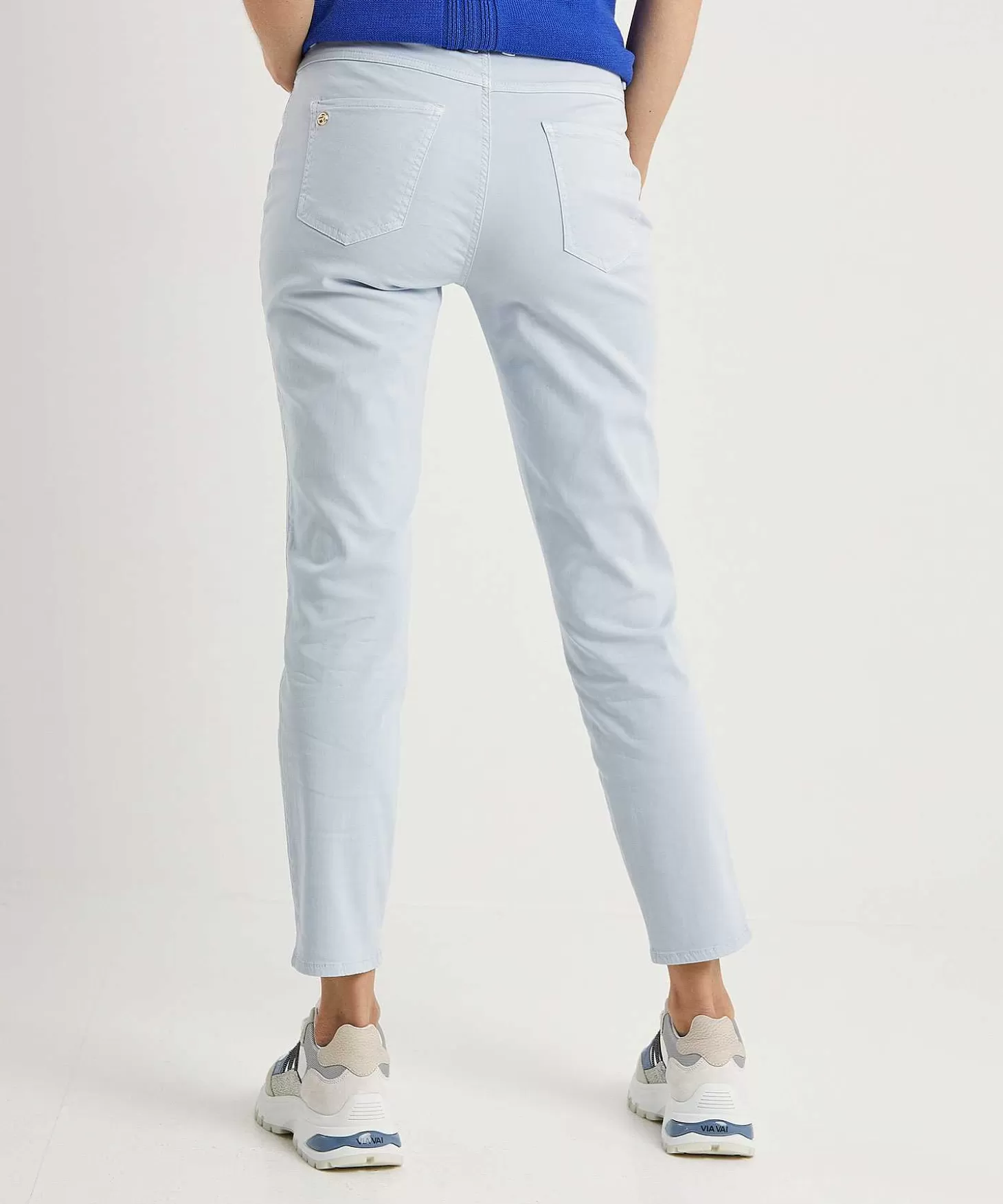 Slim Fit Trousers With Belt Alisa*Rosner Shop