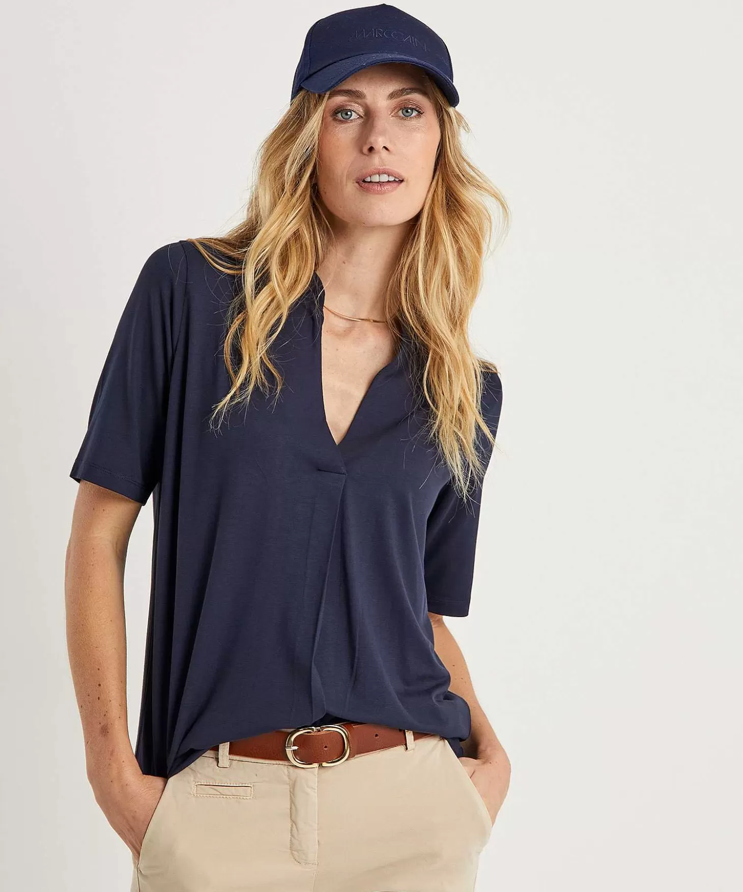 Shirt With V-Neck Pleat** Shop