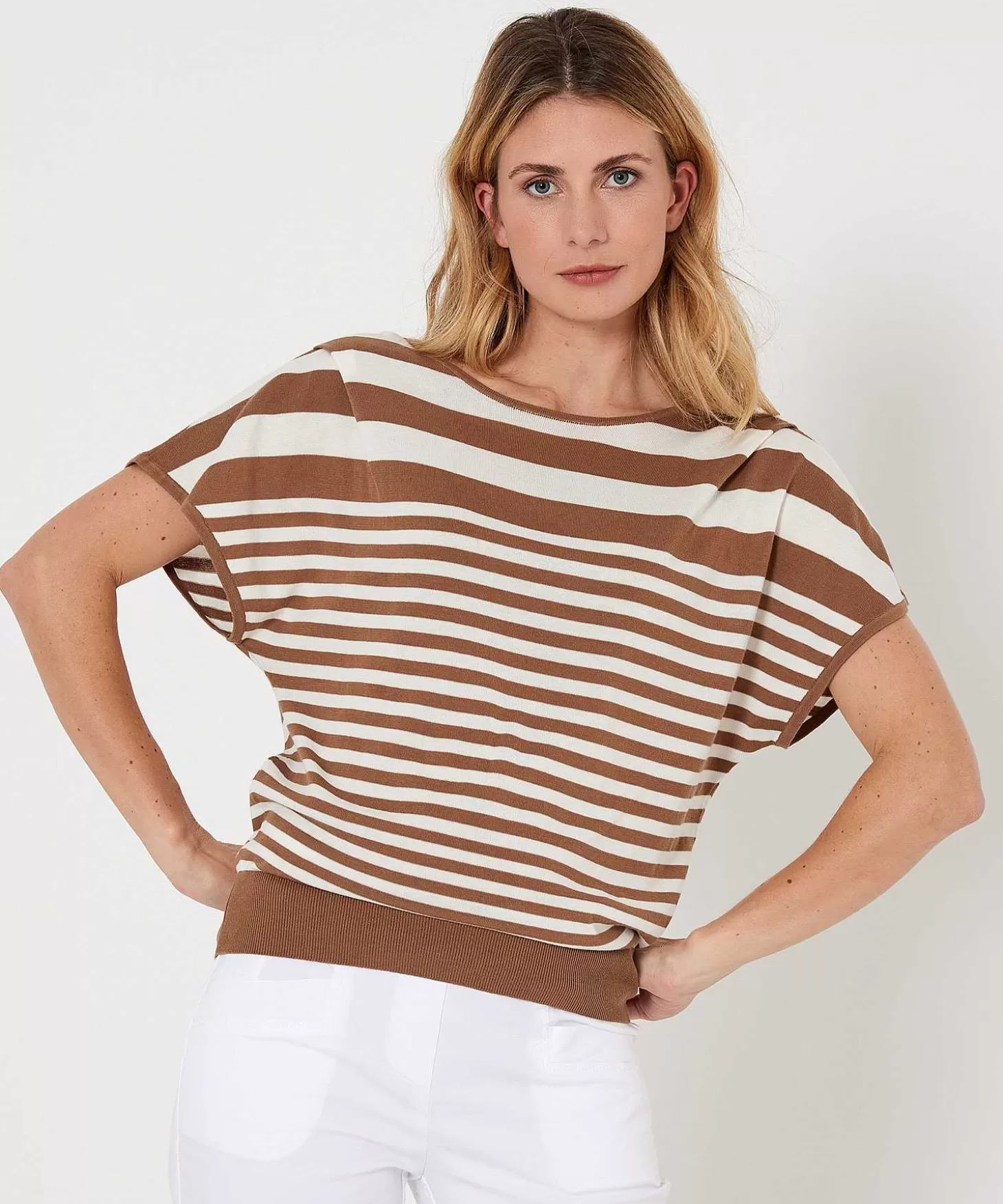 Stripe Sweater With 2 Necklines** Online