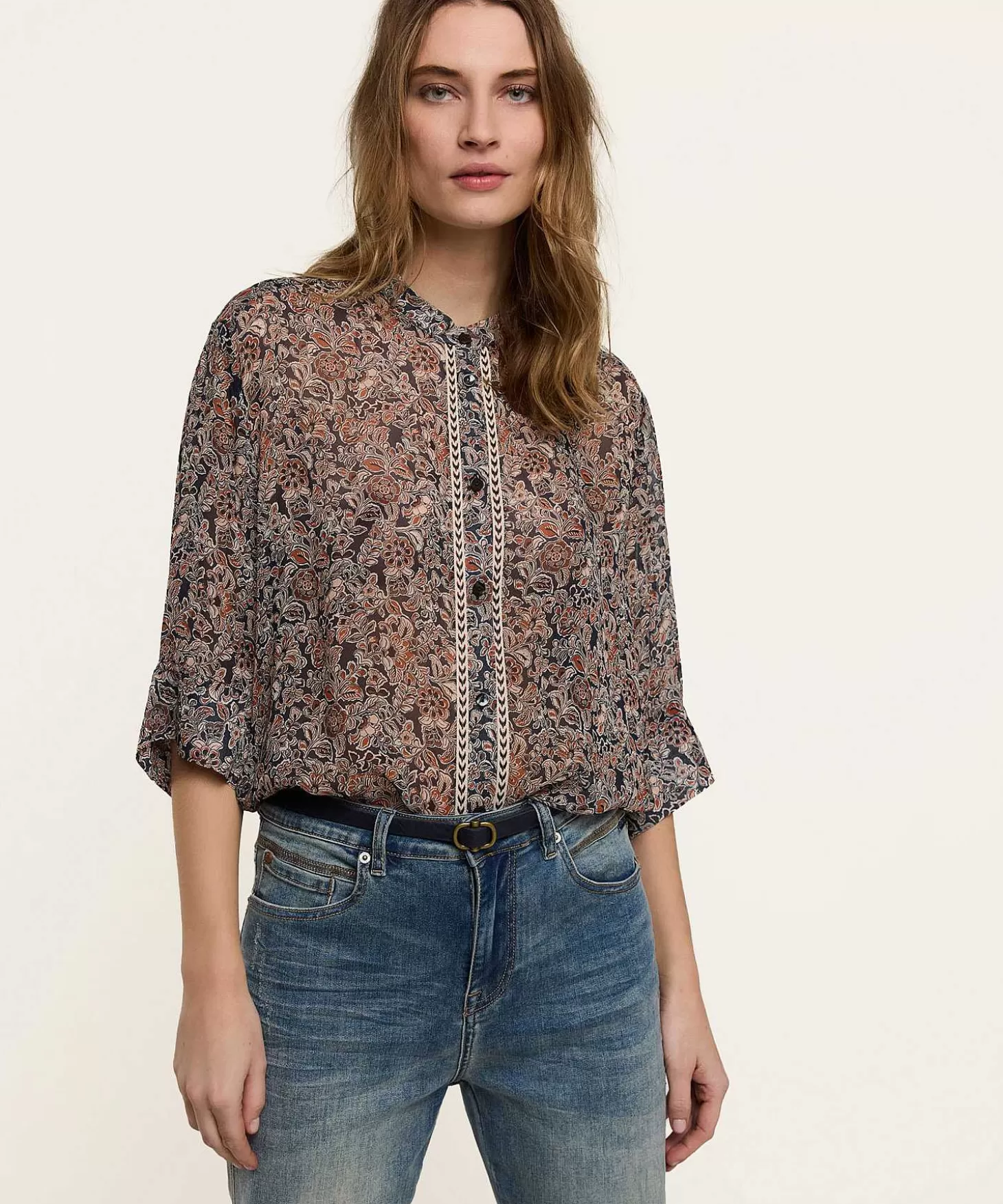 Blouse All-Over Flower*Summum Best Sale