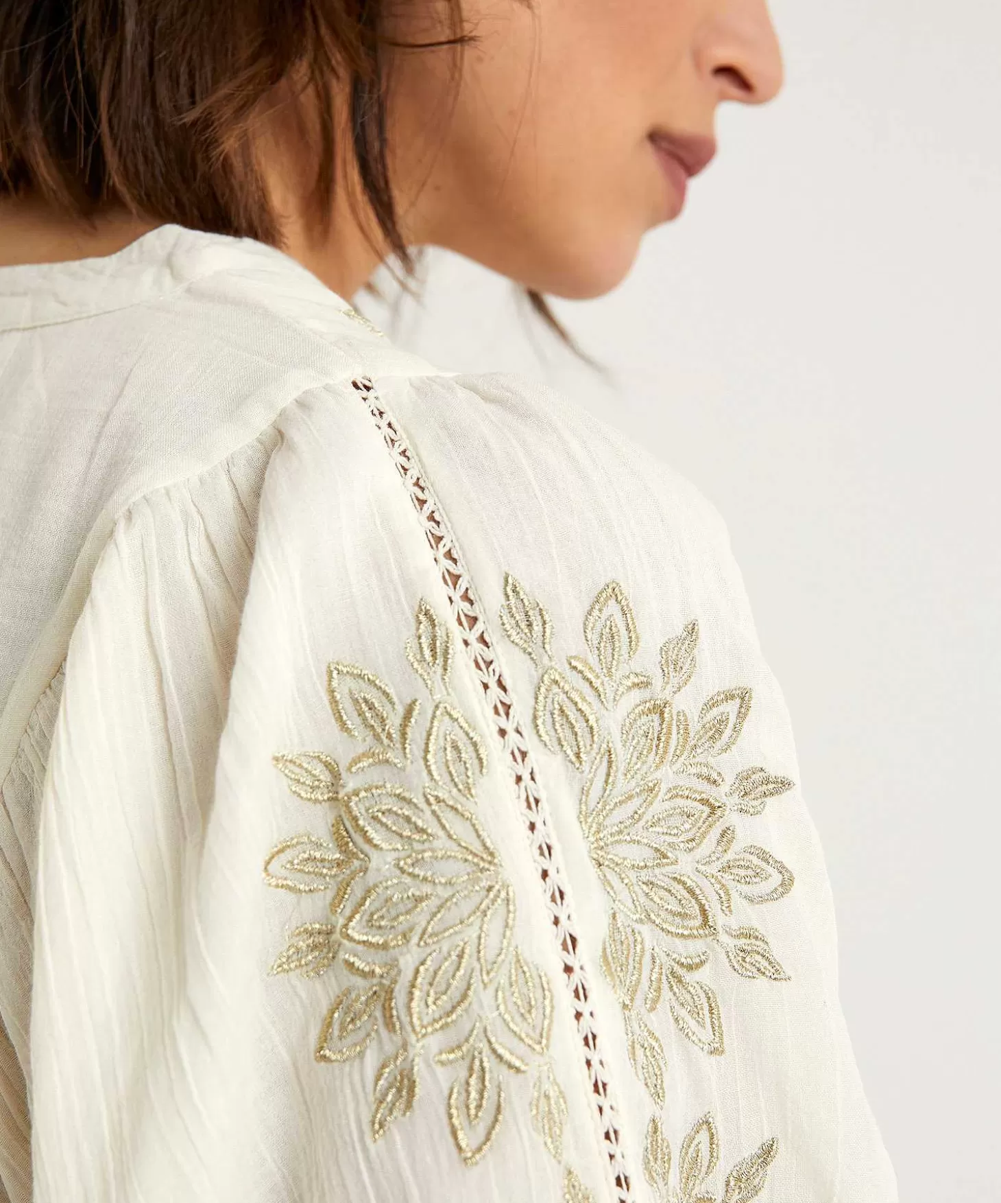 Blouse Lurex Embroidery*Summum Discount