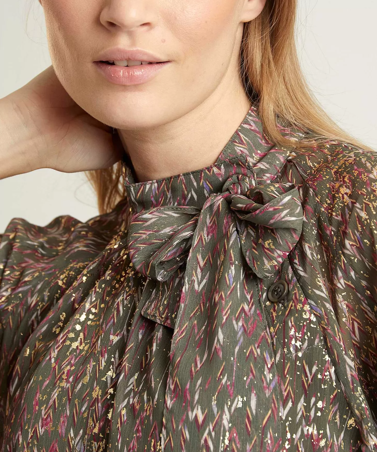 Blouse With Foil Print*Summum Shop