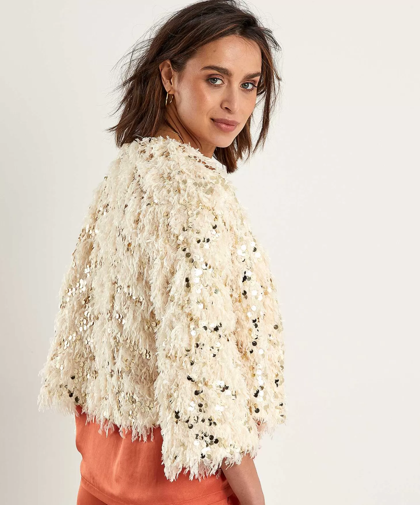 Jacket Feathers Sequins*Summum Store