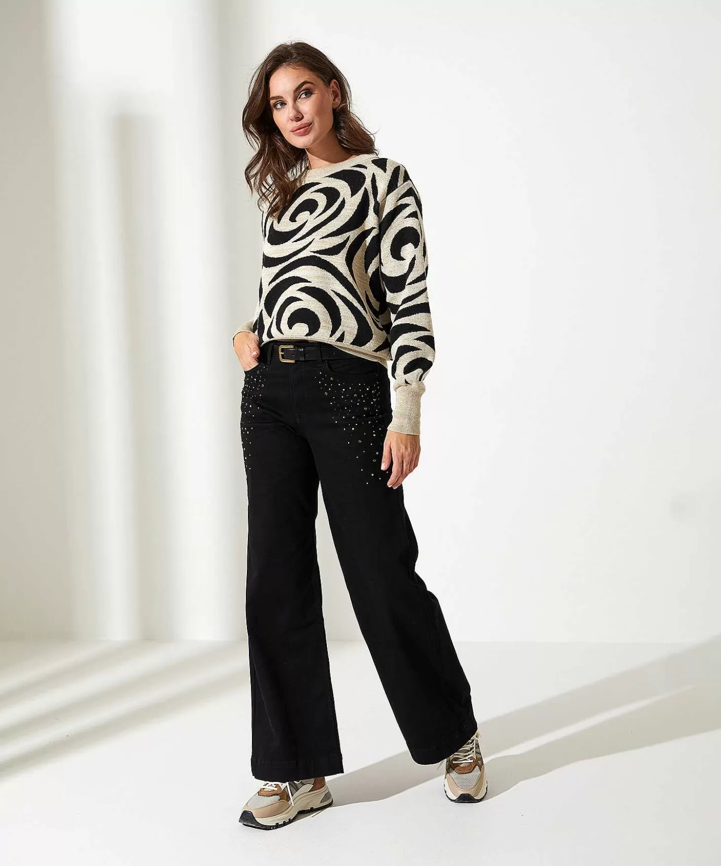 Lurex Swirl Sweater*Summum Sale