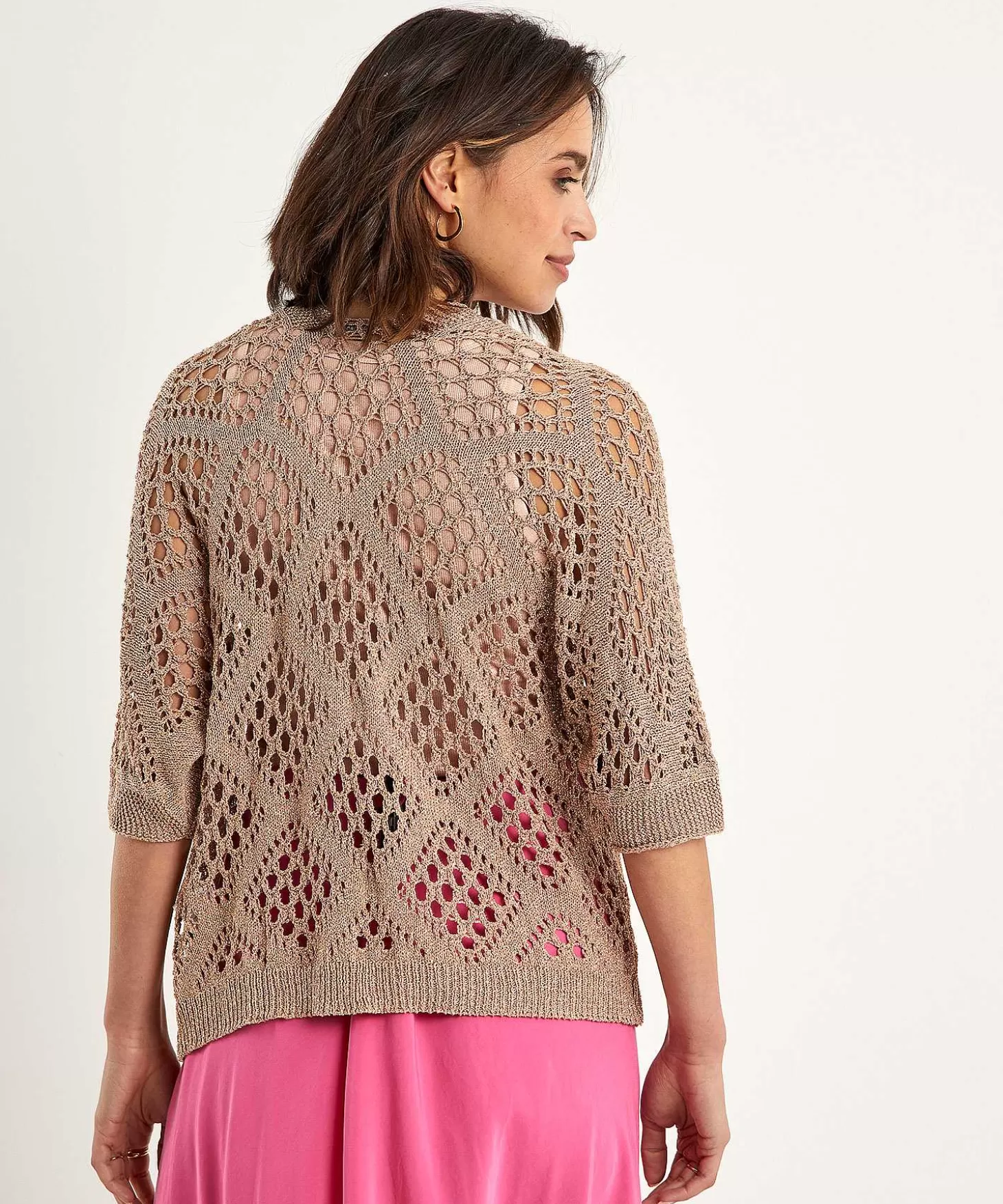 Openwork Cardigan Lurex*Summum Discount