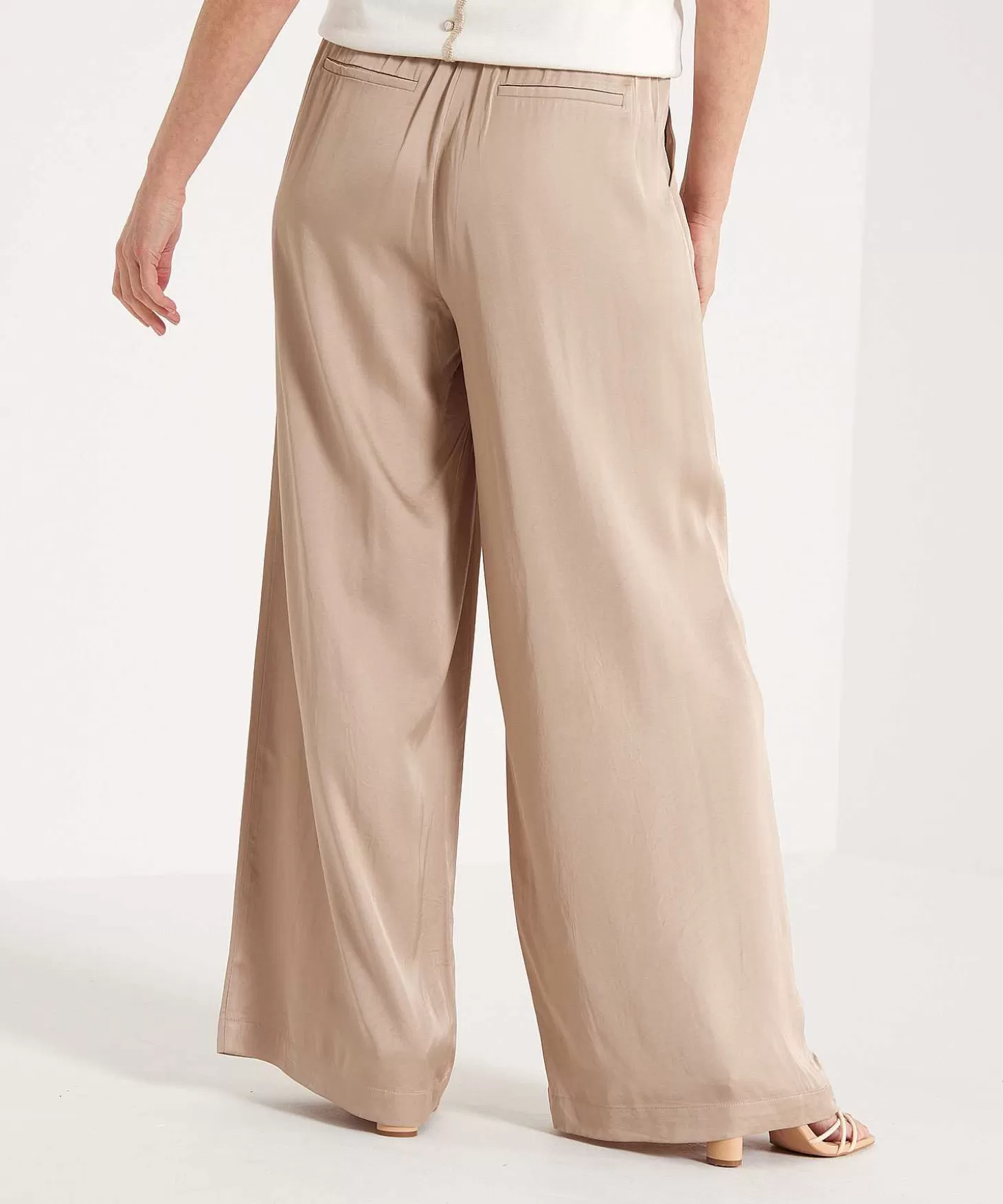 Palazzo Trousers Silky Satin*Summum Store