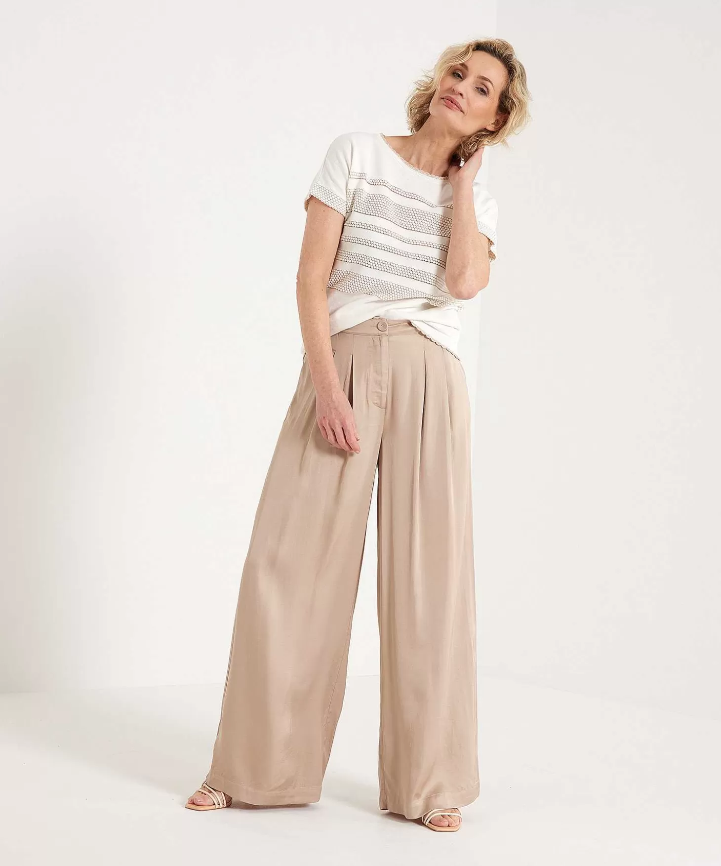 Palazzo Trousers Silky Satin*Summum Store