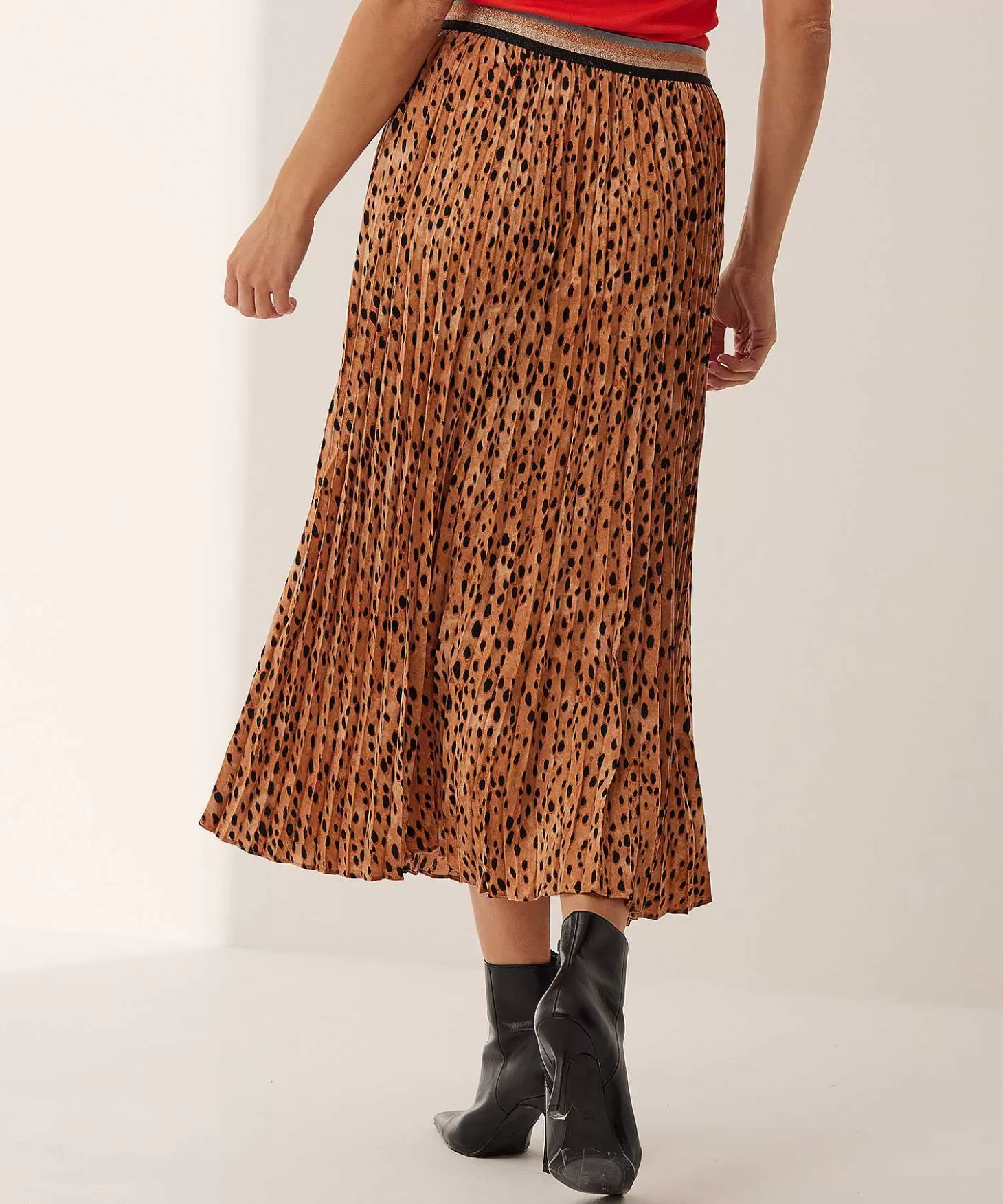 Pleated Skirt Cheetah*Summum Fashion