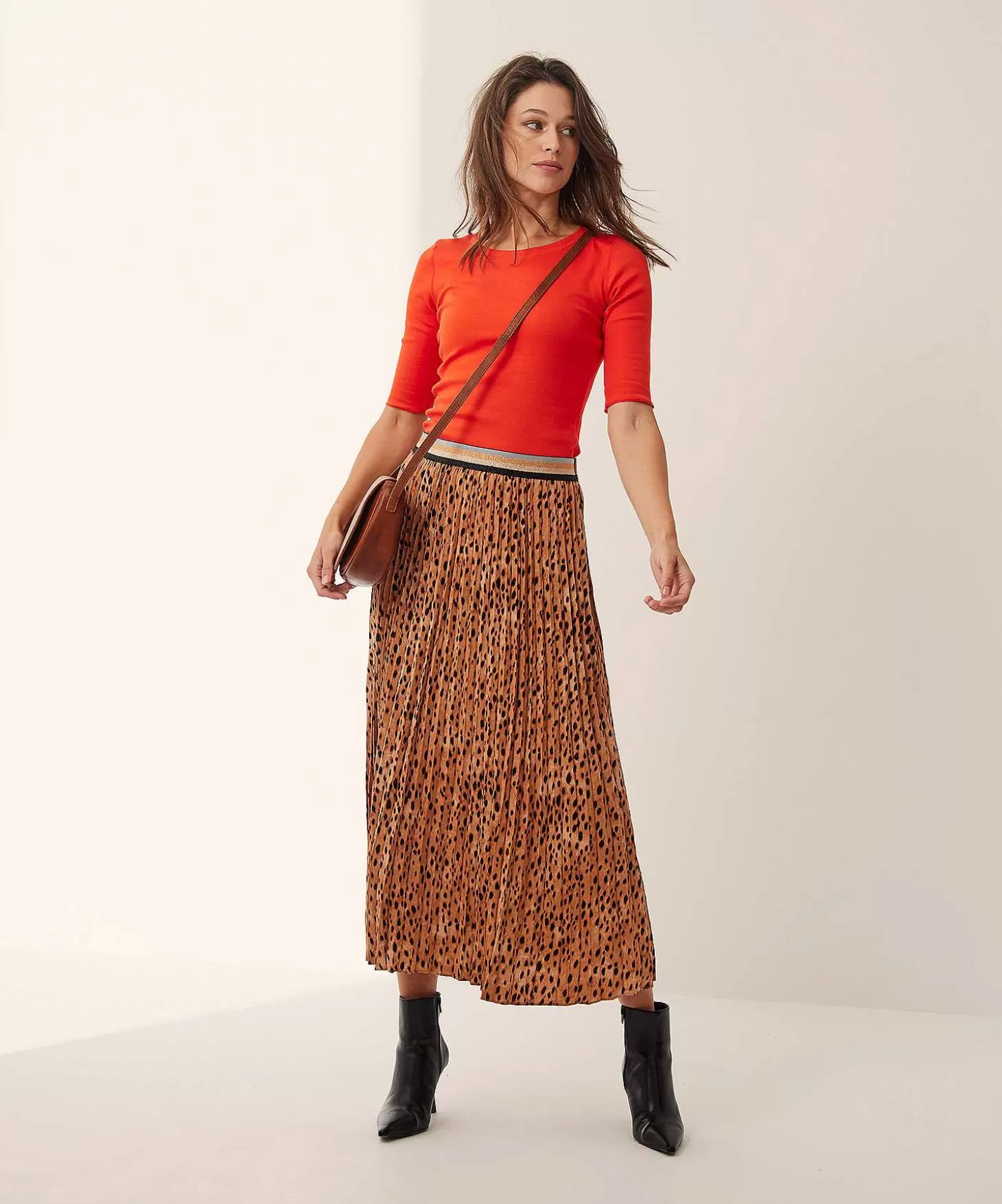 Pleated Skirt Cheetah*Summum Fashion