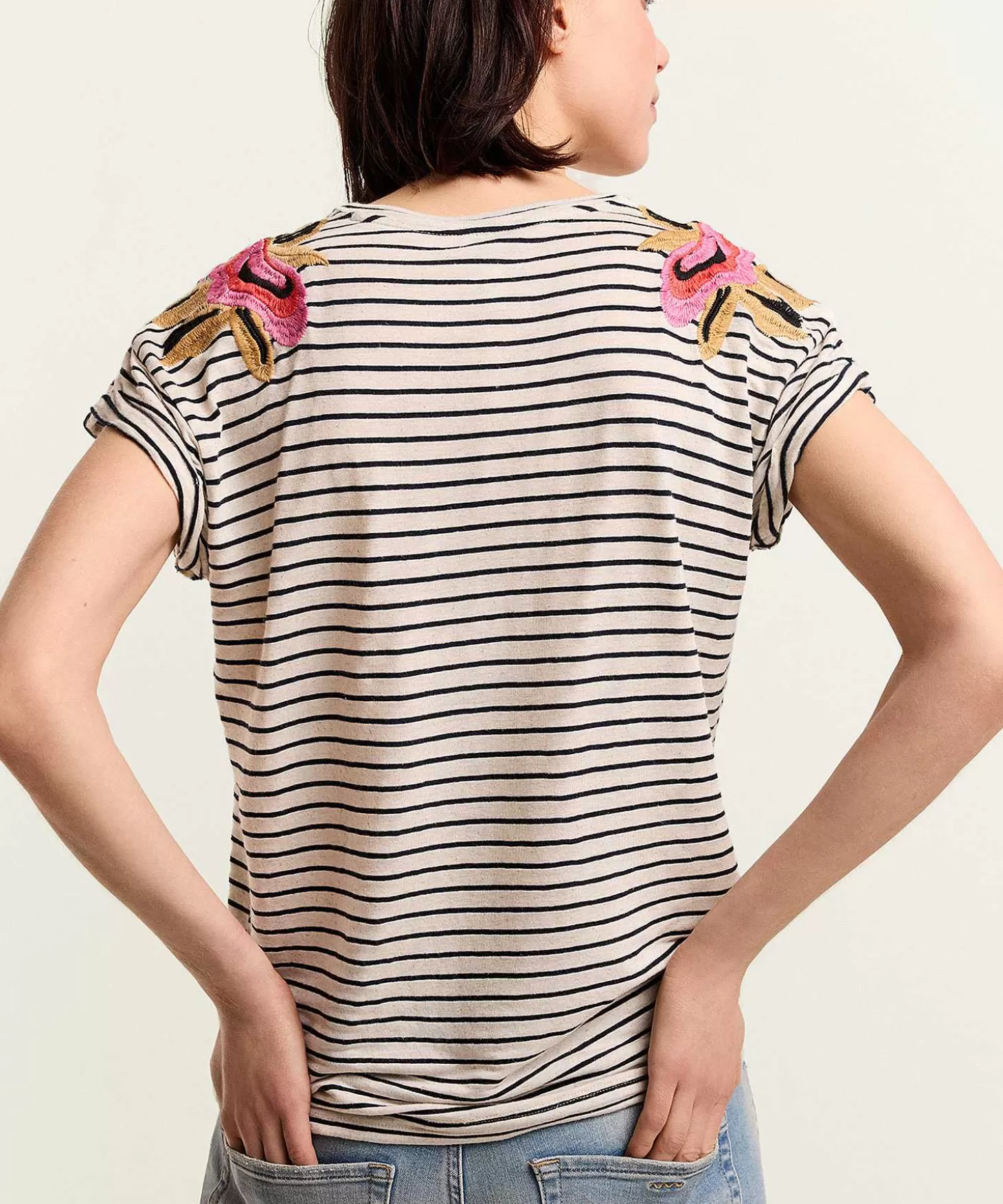 Shirt Stripes Embroidery*Summum Fashion