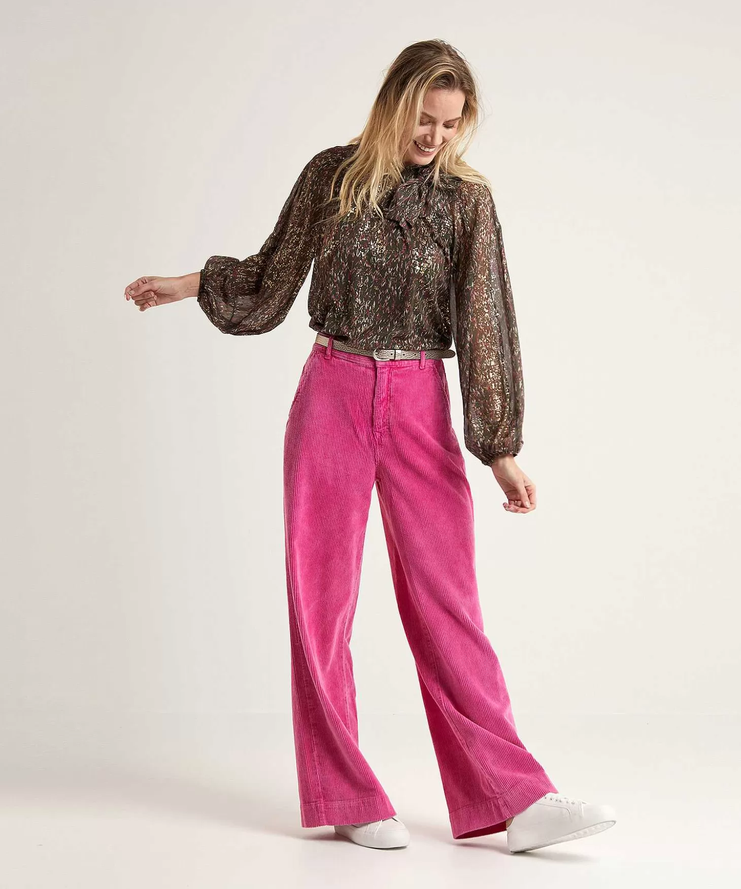 Wide Leg Pants Rib*Summum Discount