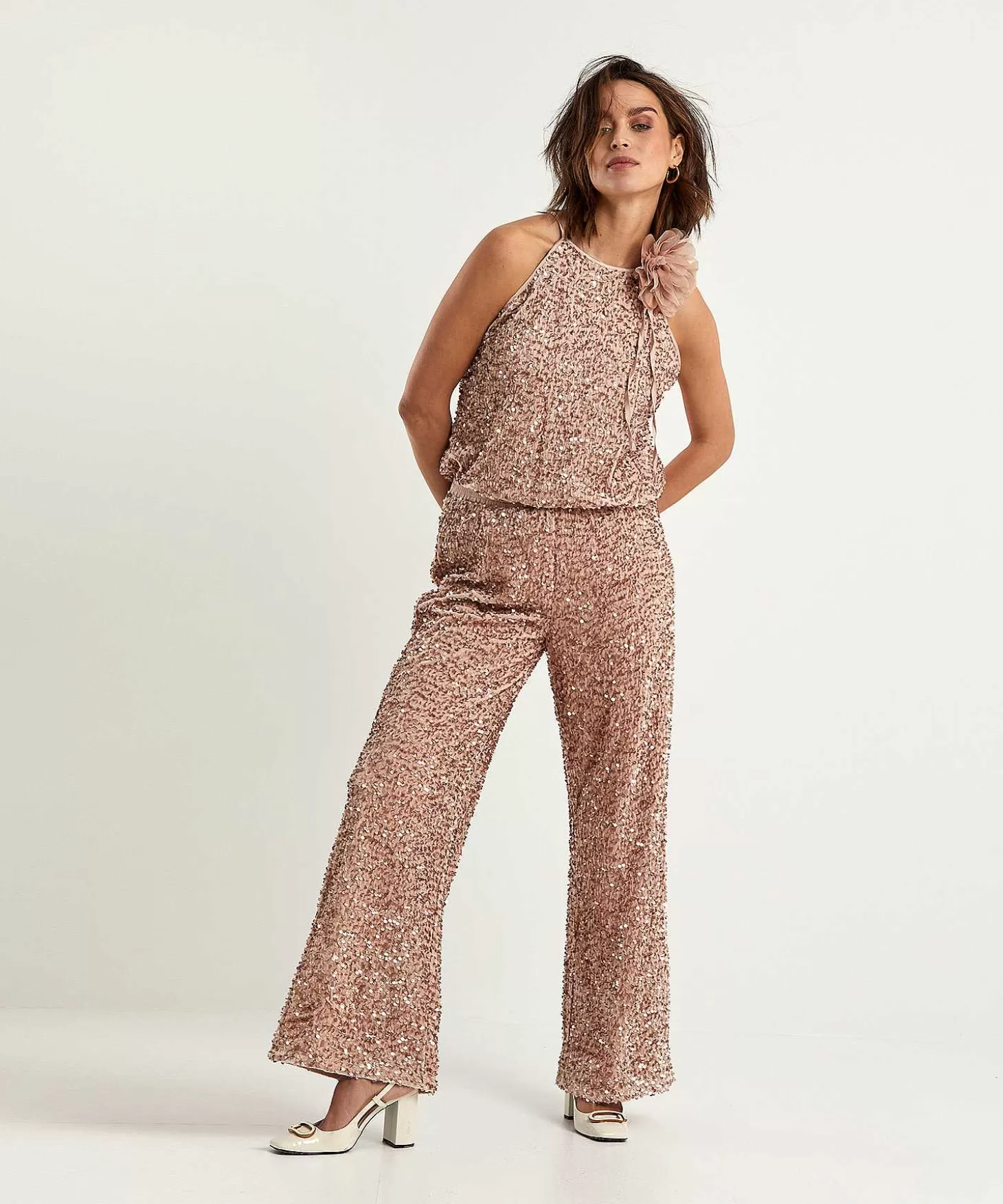 Wide Leg Pants Sequins*Summum Outlet