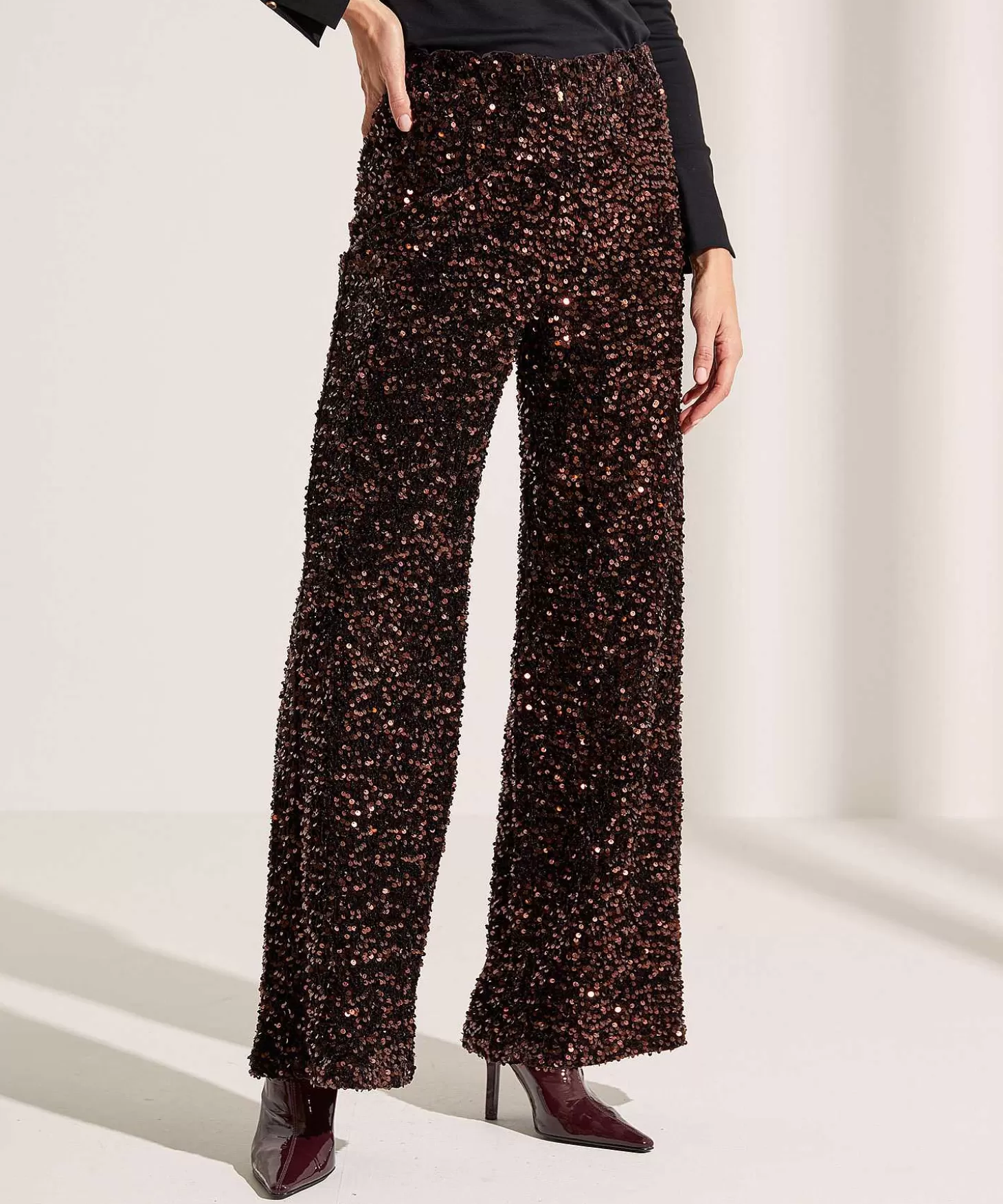 Wide Leg Pants Velvet Sequins*Summum Online