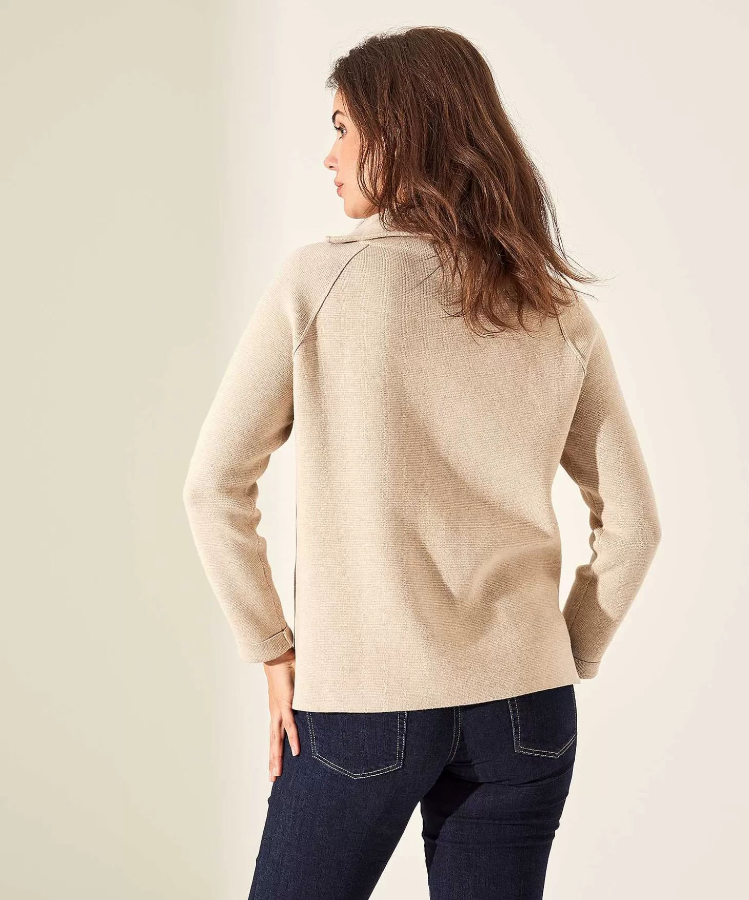 Sweater Asymmetrical Zipper Punta Knit** Best