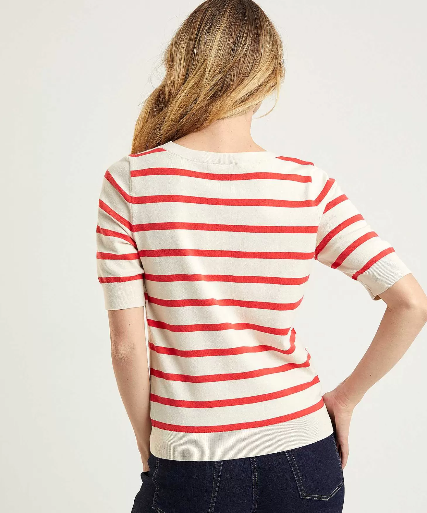 Sweater Short Sleeve Stripes** Clearance