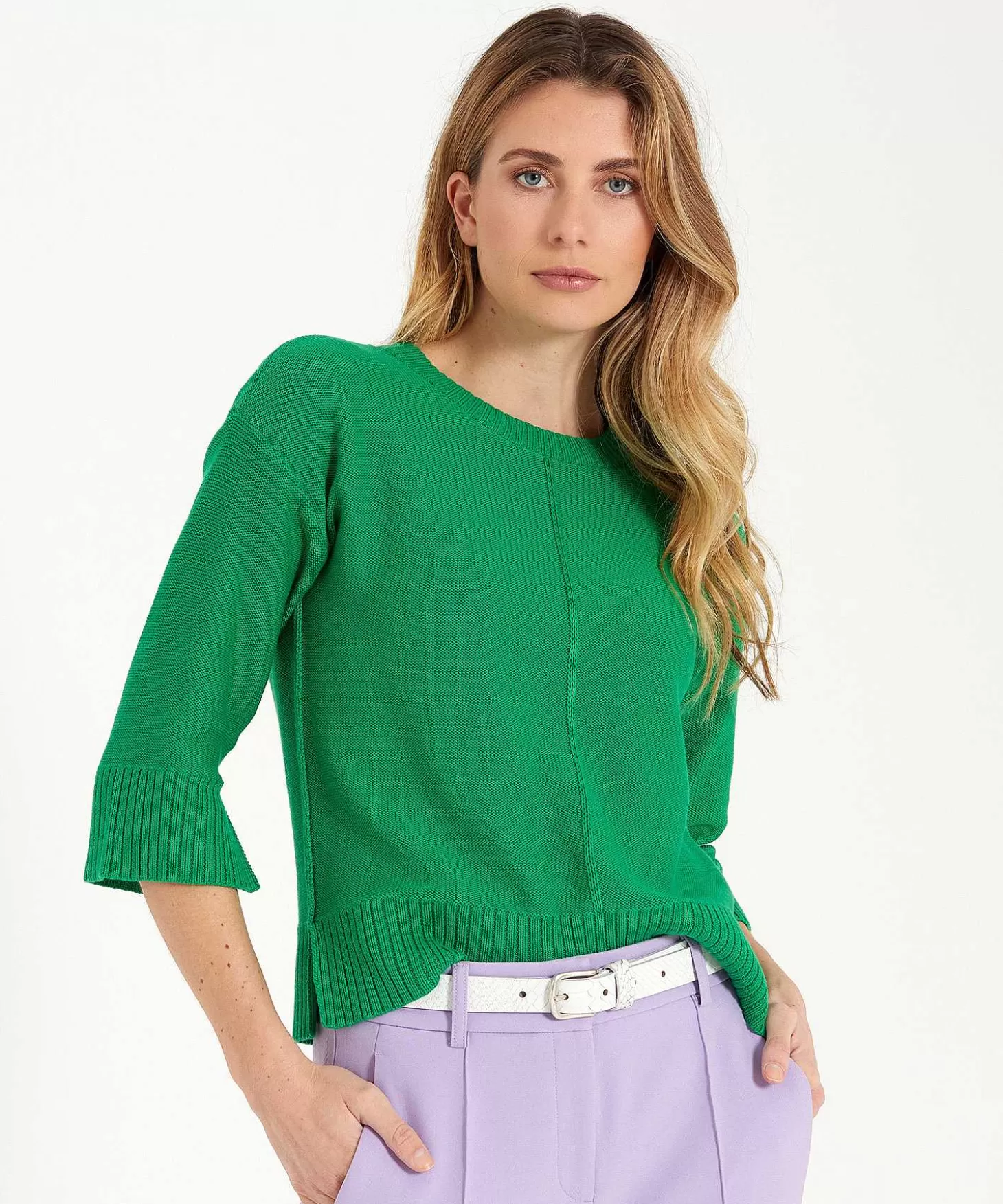 Sweater Three-Quarter Sleeve** Cheap