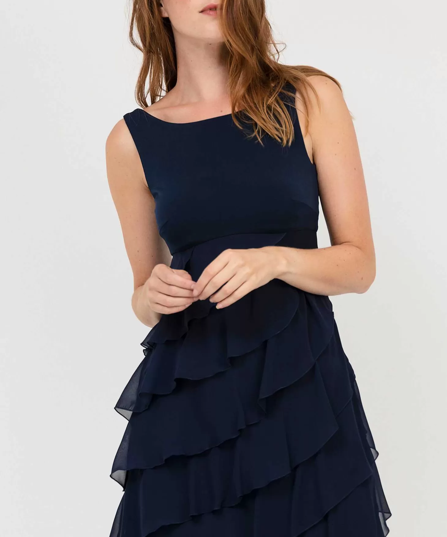 Cocktail Dress Diagonal Flounce*Swing Store