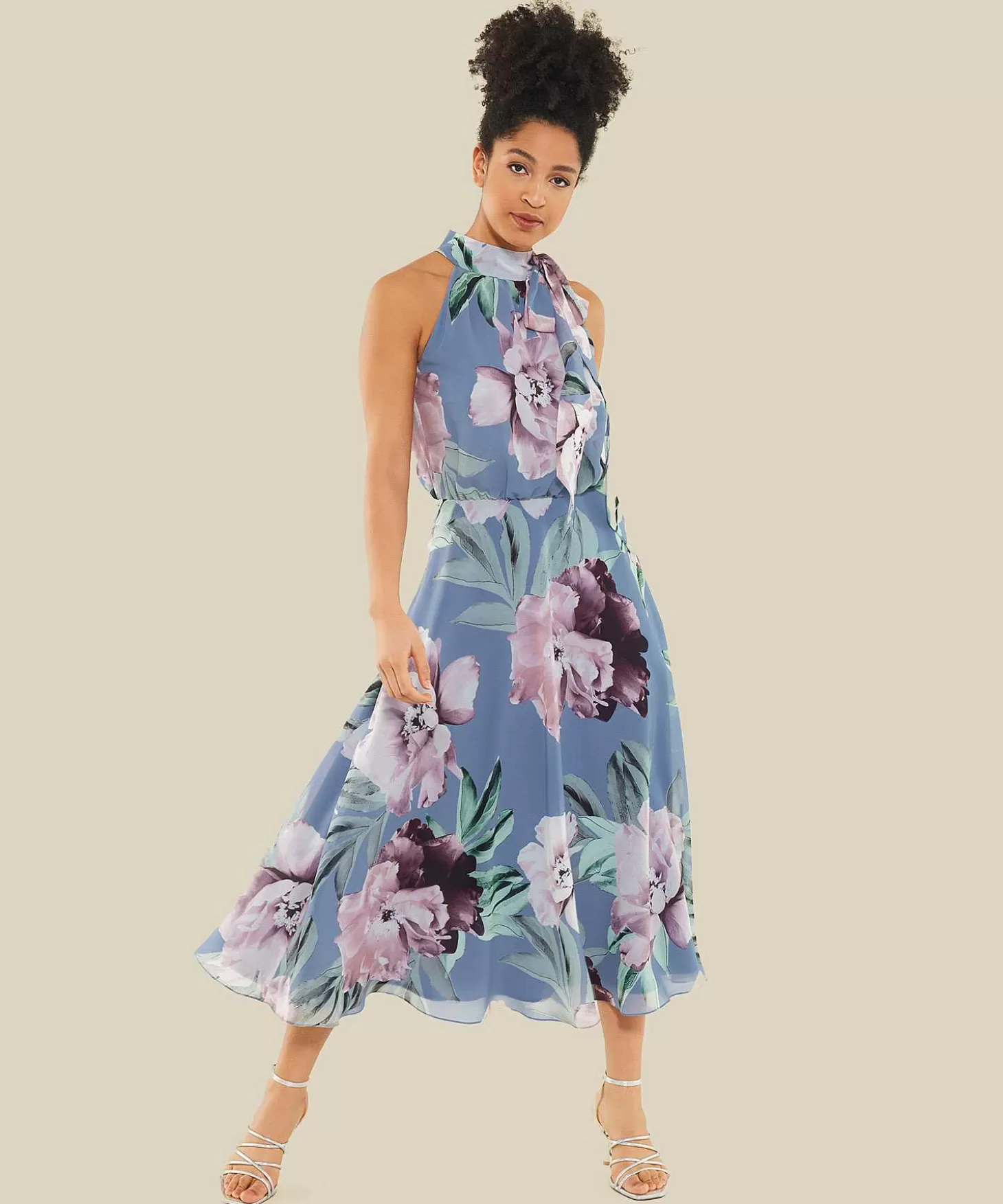 Halter Dress Floral Print*Swing Shop