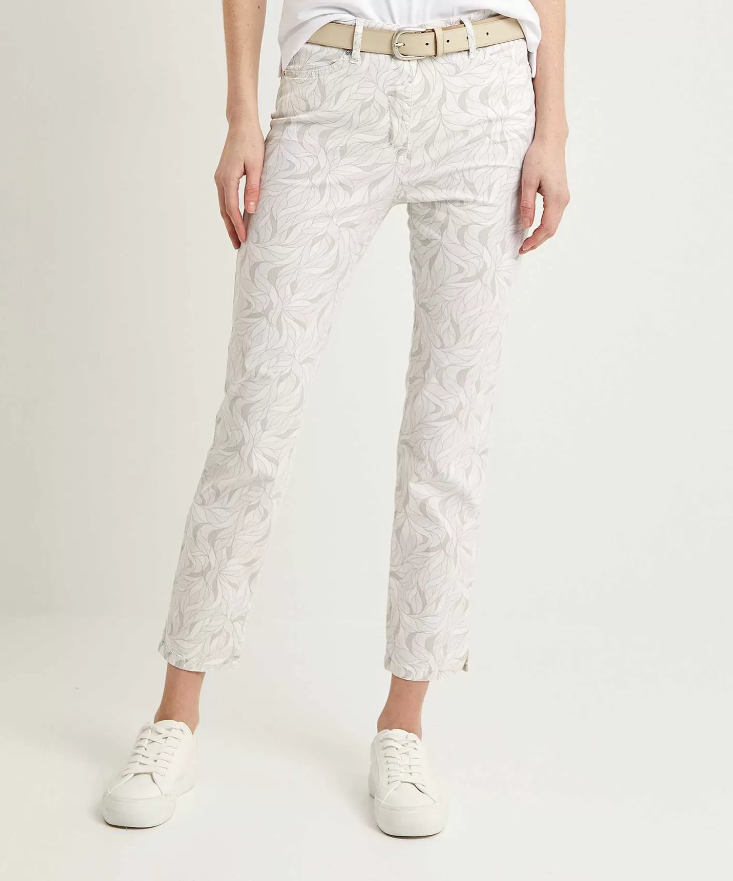 Cropped Trousers Print Be Loved*TONI New