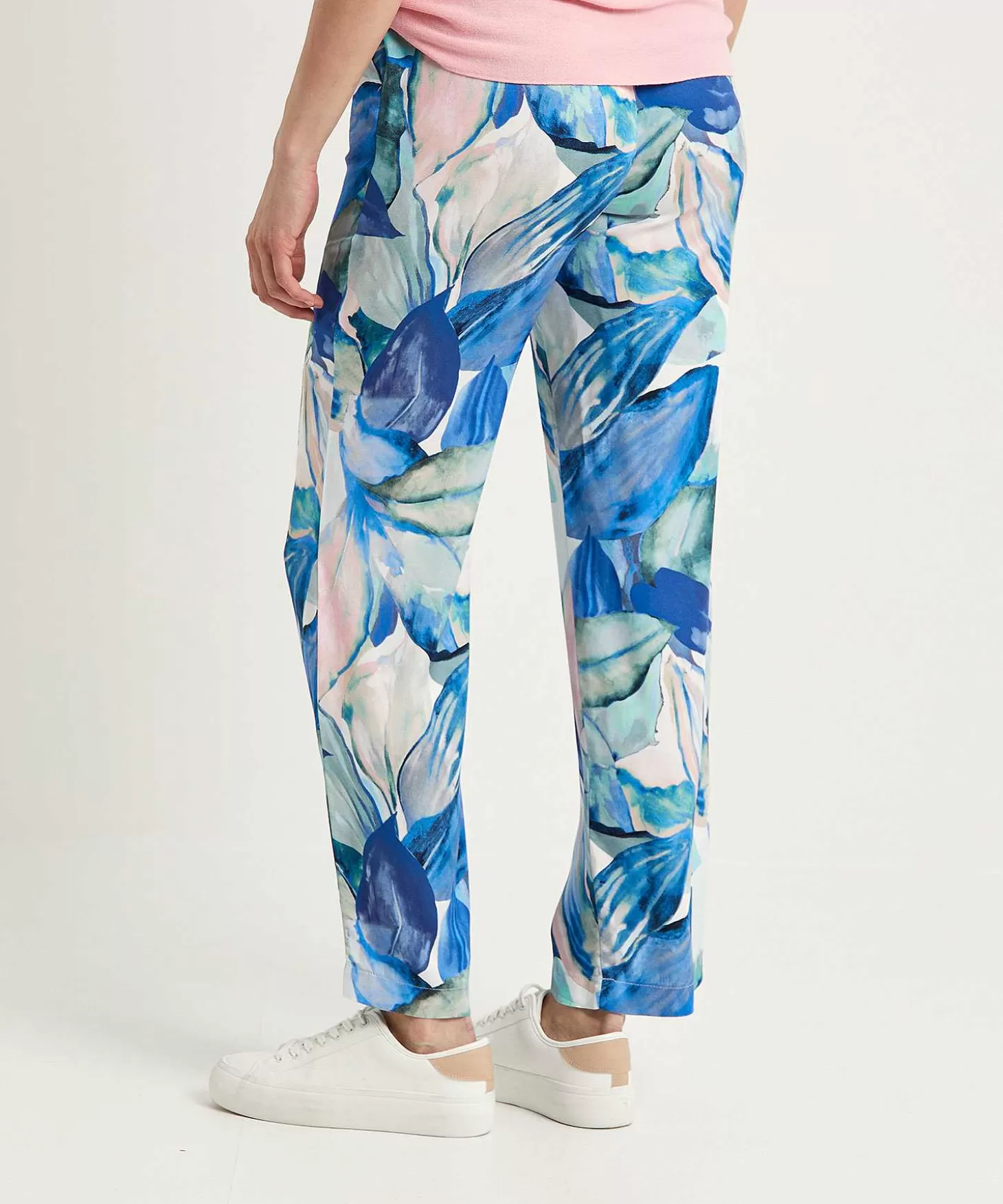 Silky Palazzo Pants Leaves Summer*TONI Store