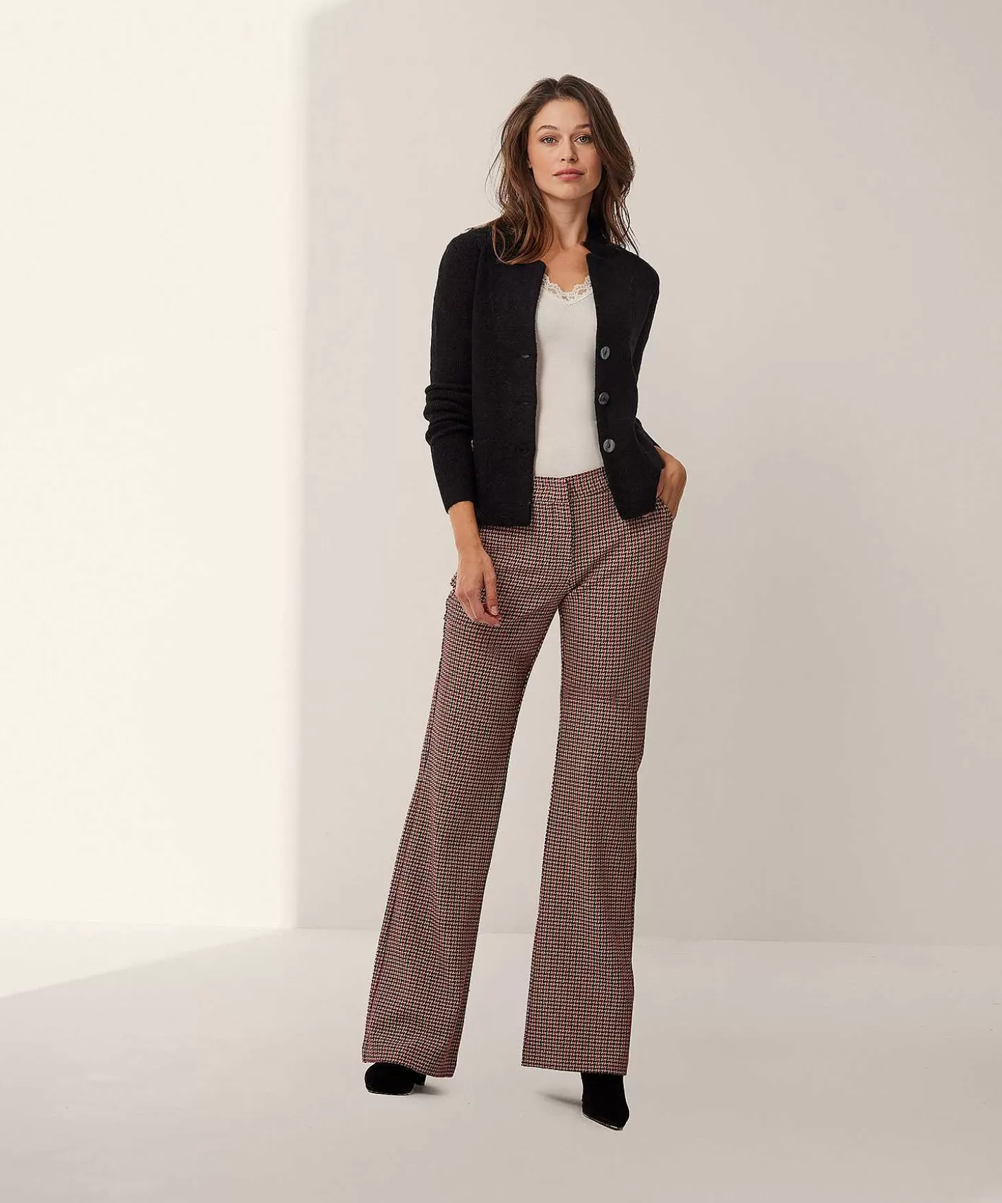 Wide Leg Trousers Jenny Check*TONI Outlet