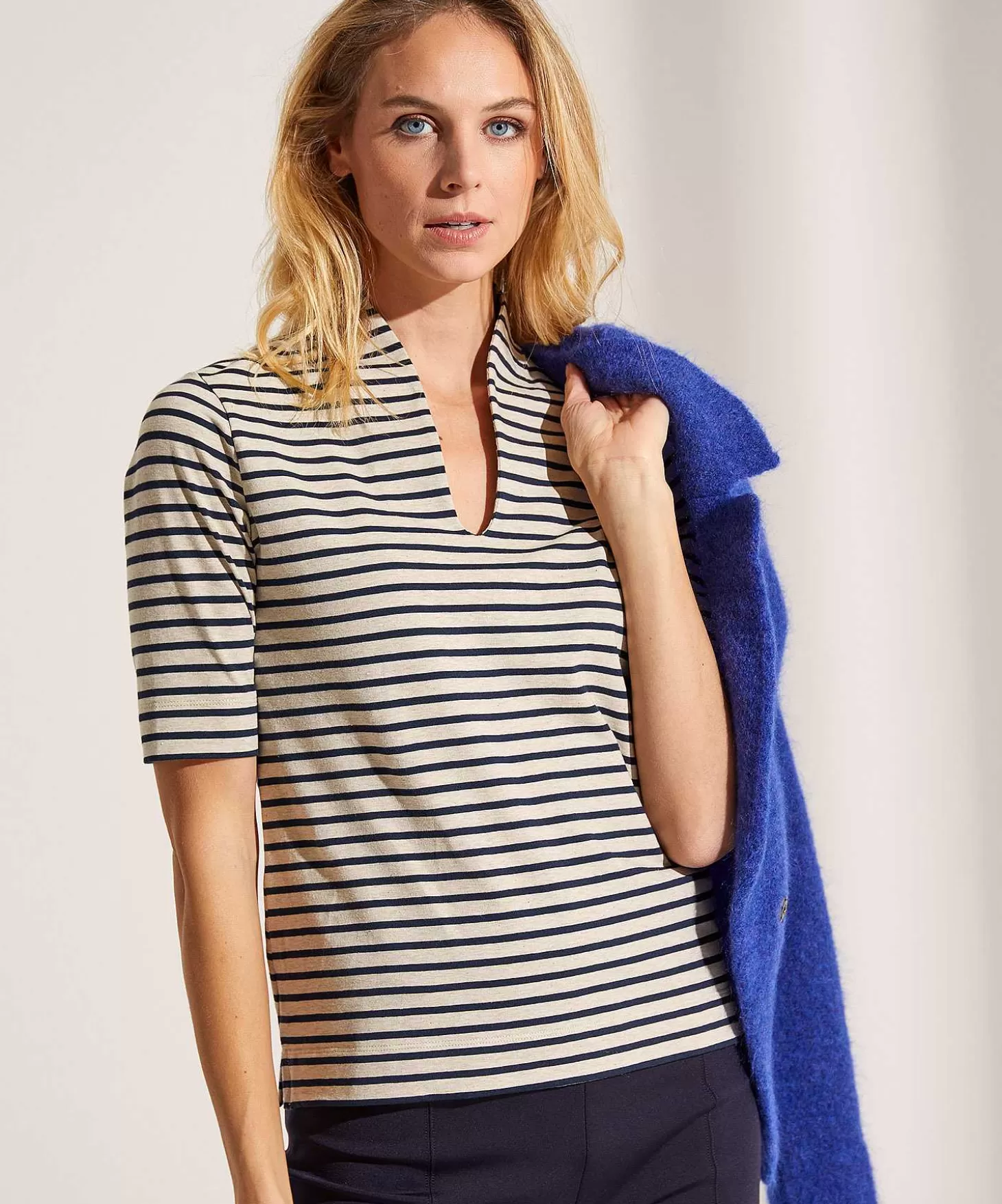 Tulip Shirt Short Sleeve Breton Stripe** Outlet