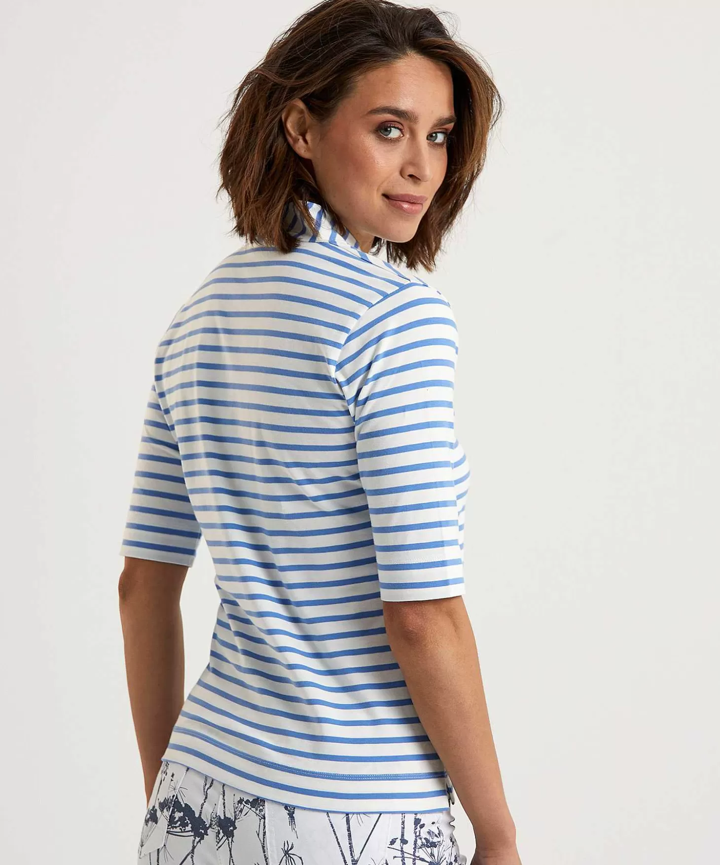 Tulip Shirt Short Sleeve Breton Stripe** Best Sale